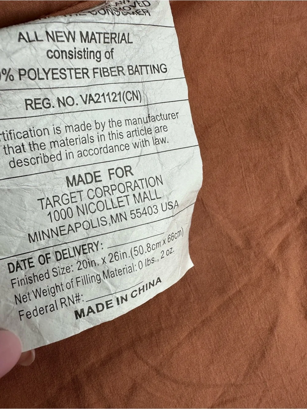 Threshold velveteen apricot